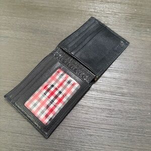Boconi Black Leather Card Holder